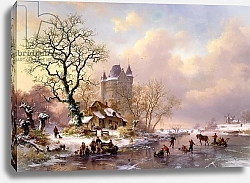 Постер Крузман Фредерик Winter Landscape with a Castle
