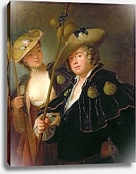 Постер Песне Антуан Gustav Adolf Graf von Gotter and his Niece Friederike von Wangenheum in Pilgrim Costumes, c.1750