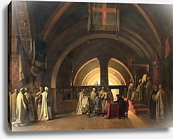 Постер Гране Франсуа The Inauguration of Jacques de Molay into the Order of Knights Templar in 1295