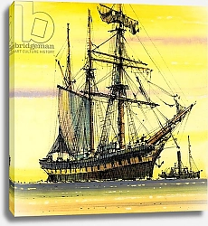 Постер Смит Джон 20в. Unidentified sailing boat