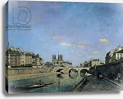 Постер Джонкинд Йохан The Seine and Notre Dame in Paris, 1864