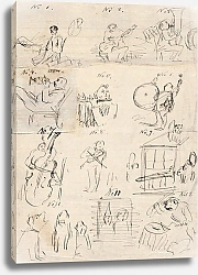 Постер Наст Томас Sheet of Sequential Drawings About Music