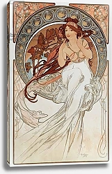 Постер Муха Альфонс La musique Lithographs series by Alphonse Mucha, 1898 - “” The music”” From a serie of lithographs by Alphonse Mucha, 1898 Dim 38x60 cm Private collection