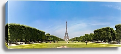 Постер Франция, Париж. Панорама с Эйфелевой башней