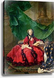 Постер Натье Жан-Марк Portrait of Maria Leszczynska in Daily Dress