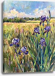 Постер Irises on the edge of the field
