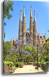 Постер Собор Святого Семейства, Барселона, Испания