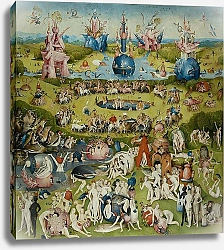 Постер Босх Иероним The Garden of Earthly Delights: Allegory of Luxury, central panel of triptych, c.1500