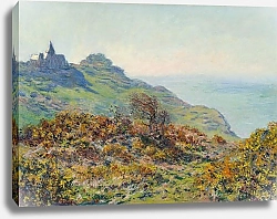 Постер Моне Клод (Claude Monet) Церковь в Варенгевиле и ущелье