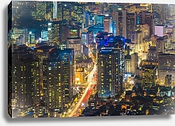 Постер Южная Корея, Сеул. Ночной город