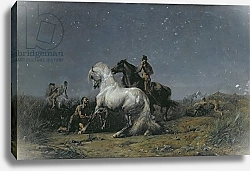 Постер Делакруа Эжен (Eugene Delacroix) The Horse Thieves, 19th century