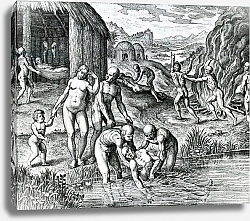 Постер Школа: Немецкая 17в Quibus remediis contra morbos utantur Indiani, 1619