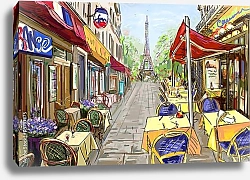 Постер Уличное кафе в Париже, скетч 2