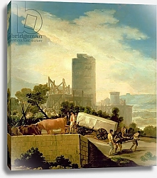 Постер Гойя Франсиско (Francisco de Goya) Transporting a Stone Block, 1786-87