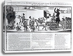 Постер Школа: Америка (18 в) Representation of the figures exhibited and paraded through the streets of Philadelphia