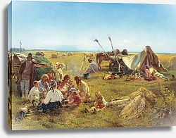 Постер Маковский Константин Крестьянский обед в поле