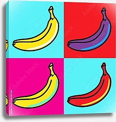Постер Бананы в стиле поп-арт