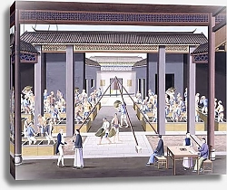 Постер Школа: Китайская 19в. Pounding the Tea, c.1800