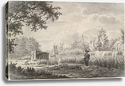 Постер Сро А. Canal Scene with Fisherman