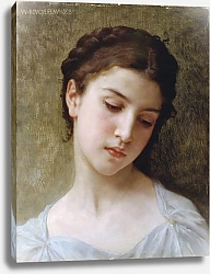 Постер Бугеро Вильям (Adolphe-William Bouguereau) Etude   tete de jeune fille