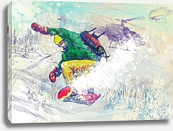 Постер Сноубордист 6