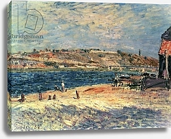Постер Сислей Альфред (Alfred Sisley) River Banks at Saint-Mammes, 1884