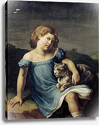 Постер Жерико Теодор Portrait of Louise Vernet as a Child, 1818-19