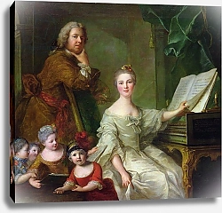 Постер Натье Жан-Марк The Artist and his Family, 1730-62