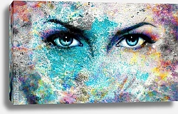Постер Женские глаза с восточным орнаментом мандалы