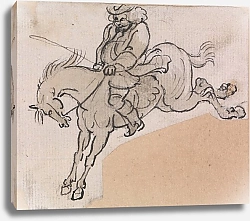 Постер Сэндби Поль Stout Man on a Bucking Horse