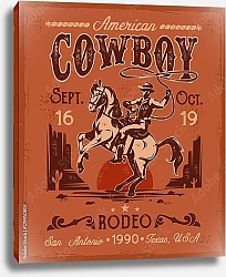 Постер Родео плакат с ковбоем
