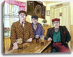 Постер Лоусон Джиллиан (совр) Three Men in a Pub, 1984
