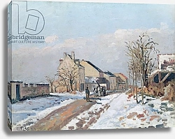 Постер Писсарро Камиль (Camille Pissarro) The Road from Gisors to Pontoise, Snow Effect, 1872