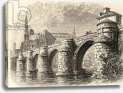 Постер Школа: Английская 19в. Bridge at Saragossa, Spain, from 'Spanish Pictures' by Reverend Samuel Manning, published 1870