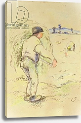 Постер Писсарро Камиль (Camille Pissarro) Peasants haymaking, c.1884