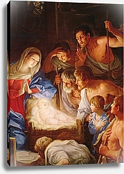 Постер Рени Гвидо The Adoration of the Shepherds, detail of the group surrounding Jesus