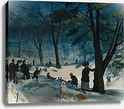 Постер Глакенс Уильям Джеймс Central Park, Winter, c.1905