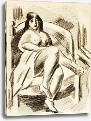 Постер Ньюман Карл Seated Female Nude