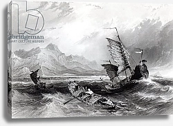 Постер Аллом Томас (грав) Termination of the Great Wall of China, Gulf of Pecheli, 1843