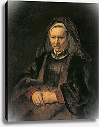 Постер Рембрандт (Rembrandt) Portrait of an Elderly Woman, c. 1650