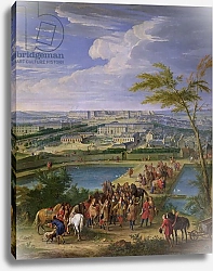 Постер Мартин Жан-Батист The Town and Chateau of Versailles from the Butte de Montboron, 1688