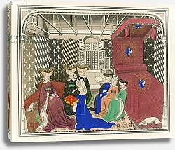 Постер Шоу Анри (акв) Christine de Pisan, Presenting her Book to the Queen of France, early 15th Century