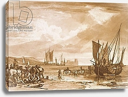 Постер Тернер Вильям (последователи) F.4.I Scene on the French Coast, from the 'Liber Studiorum', engraved by Charles Turner, 1807