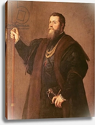 Постер Тициан (Tiziano Vecellio) Portrait of a Knight of the Order of Santiago, 1542