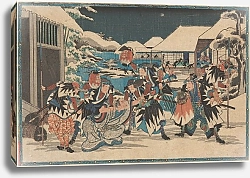 Постер Утагава Хирошиге (яп) Capture of Moronao in Snow