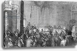 Постер Неизвестен Internal view of the correctional police, 6th chamber in Paris in the 19th century - Engraving in “Tableau-de-Paris” by Edmond Texier, 1852