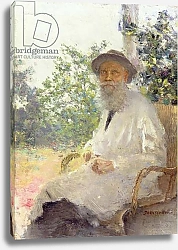 Постер Покитонов Иван Portrait of Lev Nikolaevich Tolstoy on the Terrace, 1905