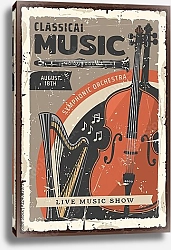 Постер Ретро плакат музыкального фестиваля классической музыки