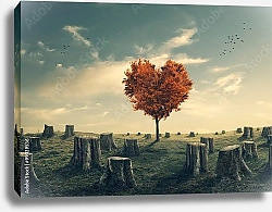 Постер Дерево - сердце