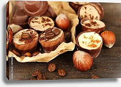 Постер Шоколадное лакомство с орехами